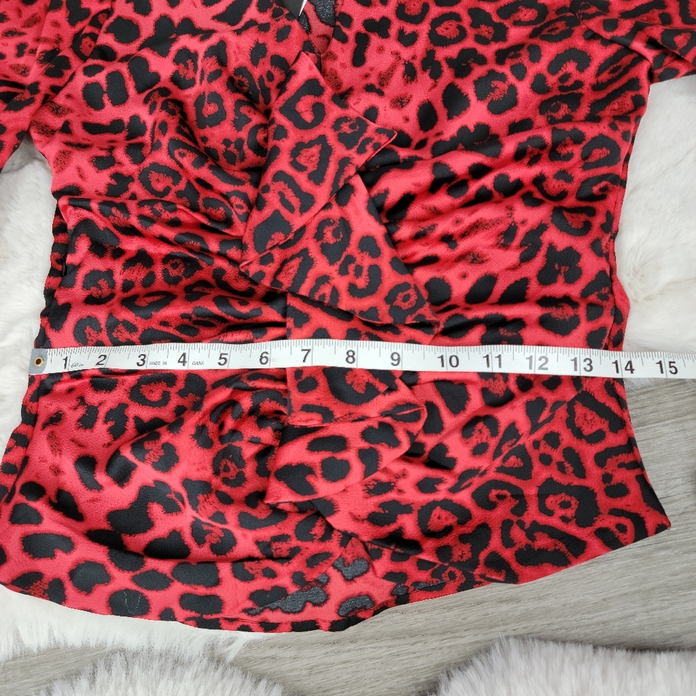 Leopard Print Ruffle Top - Picture 5 of 11